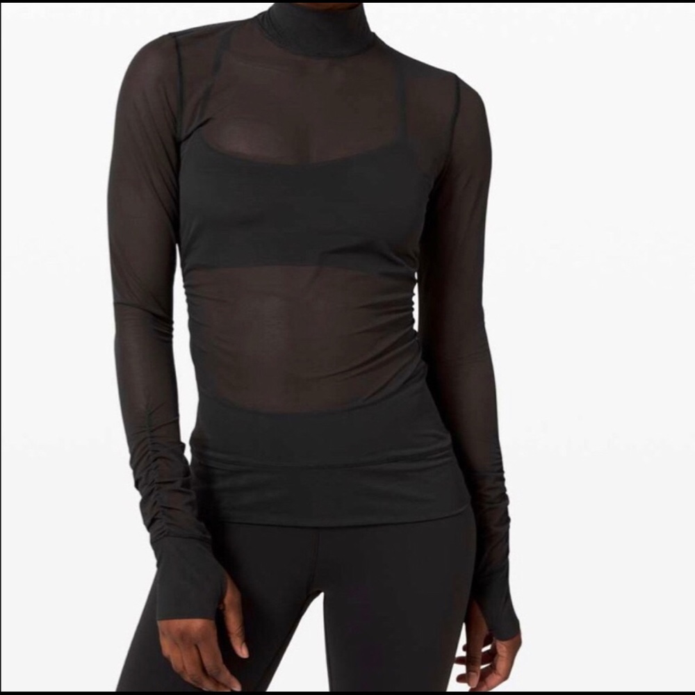 Lululemon NWT sheer thrill mock neck